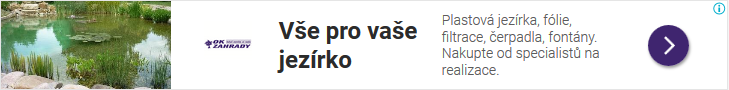 Google Ads - Obsahová síť. Reklama umístěná článku, kde se píše o zahradních jezírkách