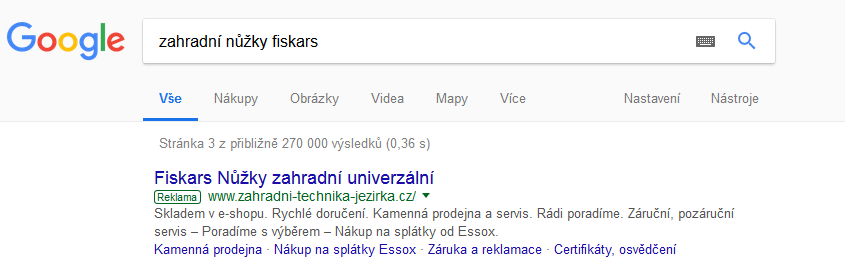 DSA a XML - náhled reklamy ve vyhledávání Google (SERP)