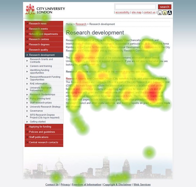 Teplotní mapa (heat map) - ukázka